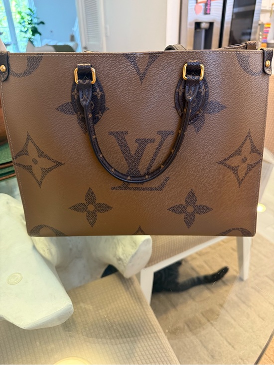 Louis Vuitton Handbags - Louis Vuitton Brown Monogram Tote with Dark Brown Handles